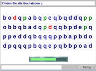 Aufgabenbild Aufmerksamkeit-Buchstaben